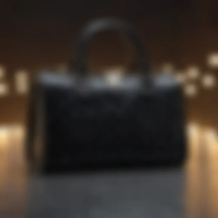 Luxurious Materials in a Black Designer Purse