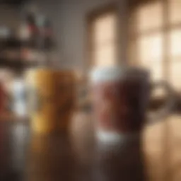 A collection of stylish coffee mugs showcasing diverse designs and colors.