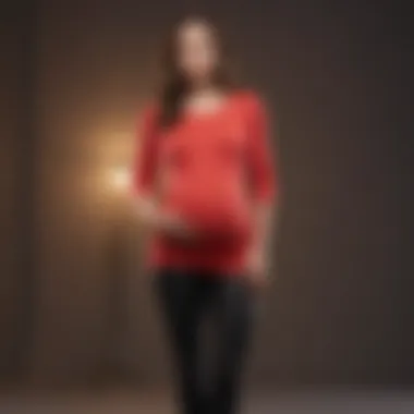 Brighten Your Wardrobe with Trendy Choices Trendy maternity top in vibrant colors with leggings
