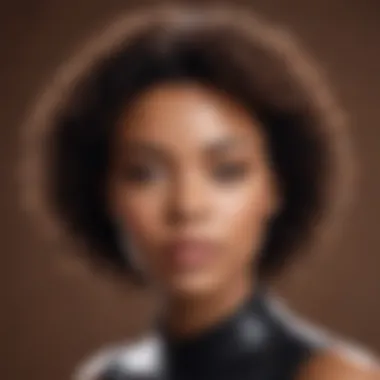 African American woman with beautiful natural hair using a steam cap