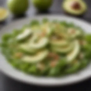 Green apple and avocado salad for belly fat loss