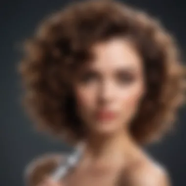 Close-up of beautifully styled curls with hair spray