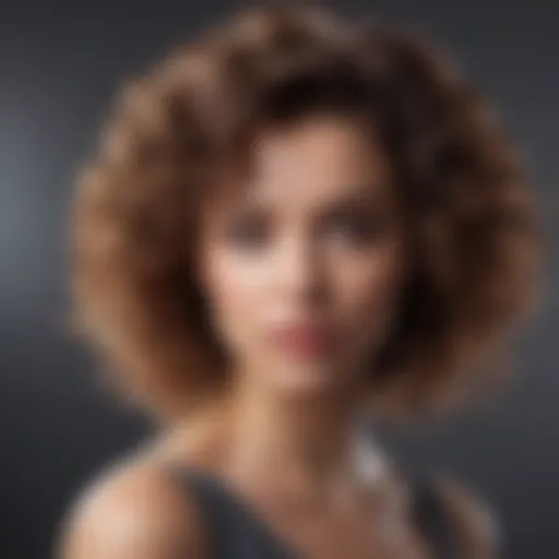 Elegant woman with curly hair