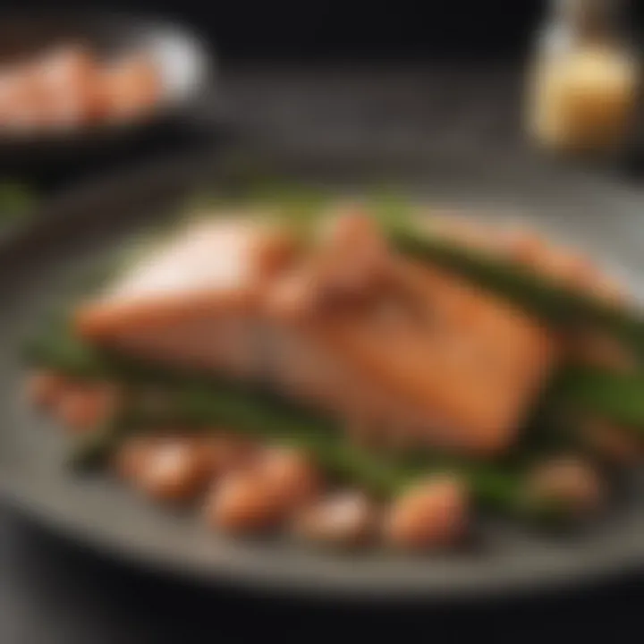 Salmon and asparagus meal for targeting belly fat