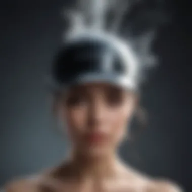 Harnessing the Power of Steam for Hair Care Close-up of a steam cap emitting steam for hair treatment