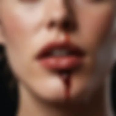 Underlying Factors Medical illustration showing potential causes of dark brown and black blood during menstruation