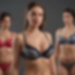 A variety of bras designed for fuller busts displayed elegantly