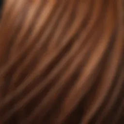 Close-up of vibrant hair showcasing healthy strands