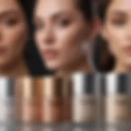 A variety of face primers showcasing texture and color options