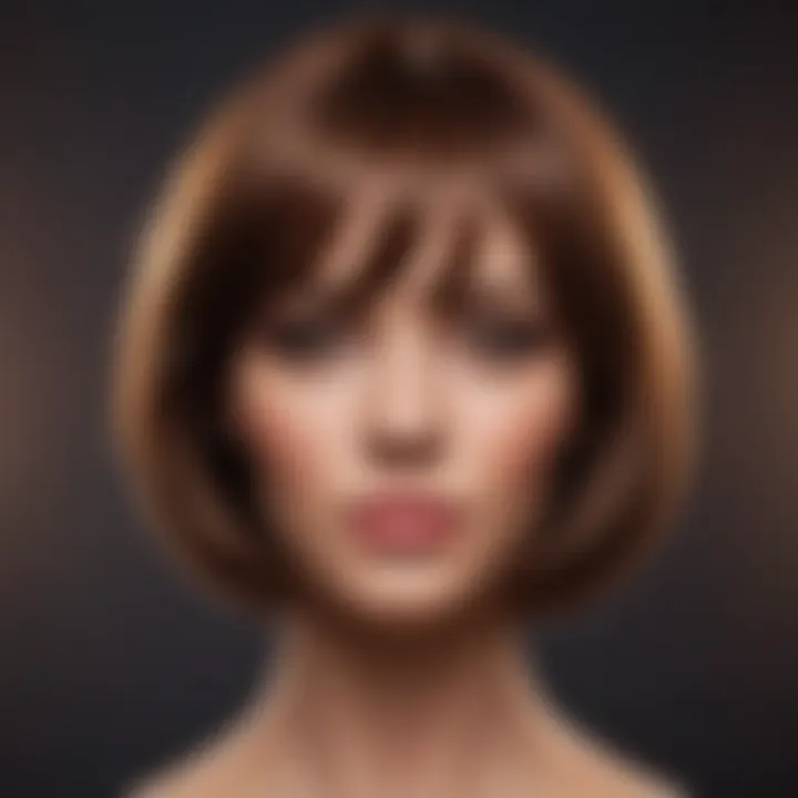 Elegant styling of a wig on a mannequin head demonstrating versatility