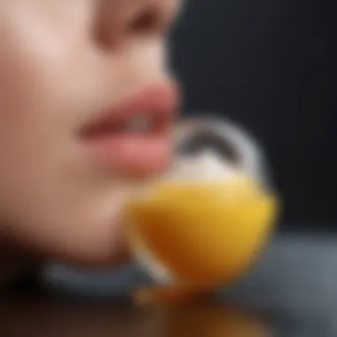 Close-up of natural ingredients used in lip balm