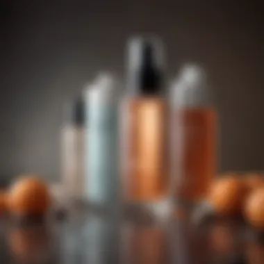 The Essence of Facial Toners A serene skincare setup featuring various facial toners and natural ingredients