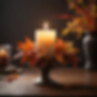 Elegant Fall Foliage Candle Holder