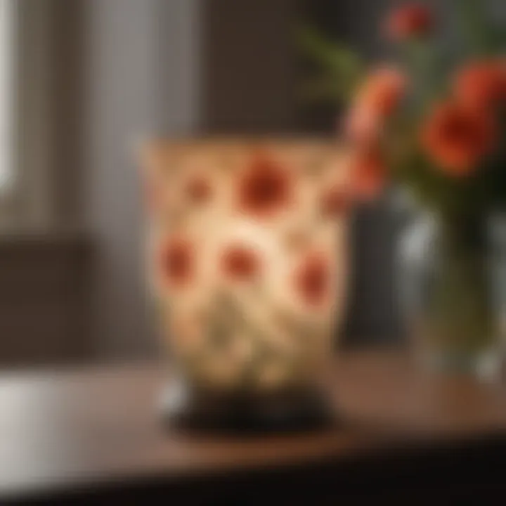 Elegant wax warmer with floral design