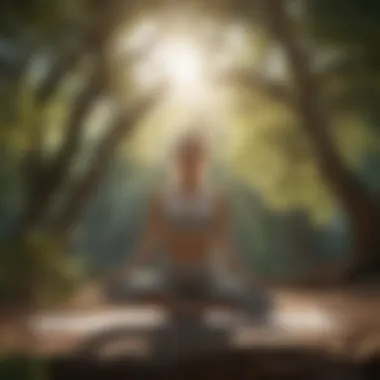 Mindful Movement A person practicing yoga in a serene natural setting