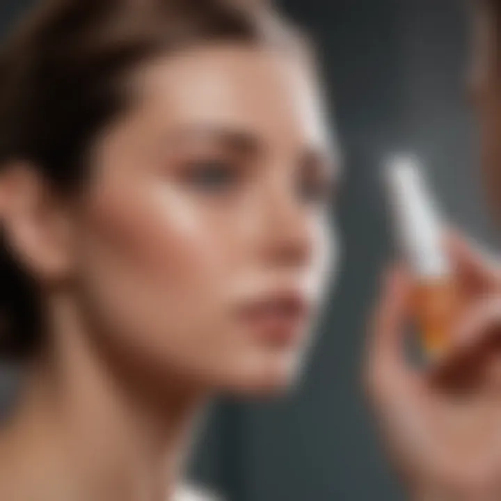 User applying Curology serum