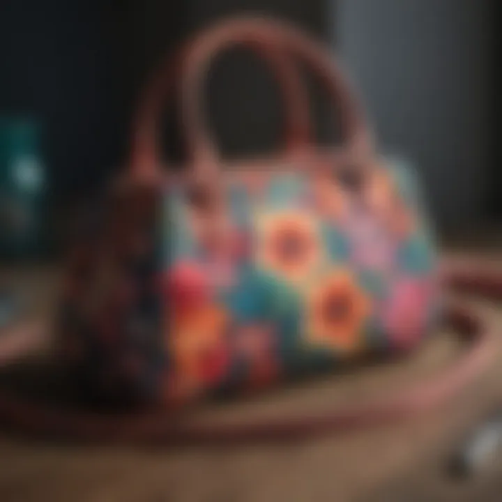 A vibrant Vera Bradley purse showcasing floral patterns