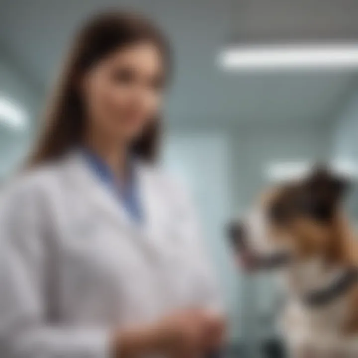 Veterinarian consulting with pet owners