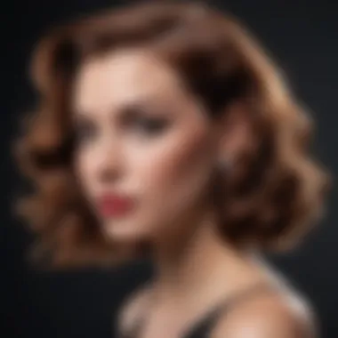 Vintage glamour hair styling with retro waves