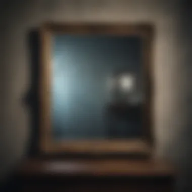 Vintage mirror reflecting a ghostly presence