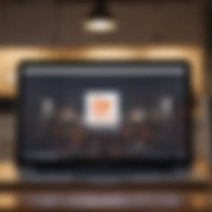 Illustration of laptop screen showing 'The Office' logo