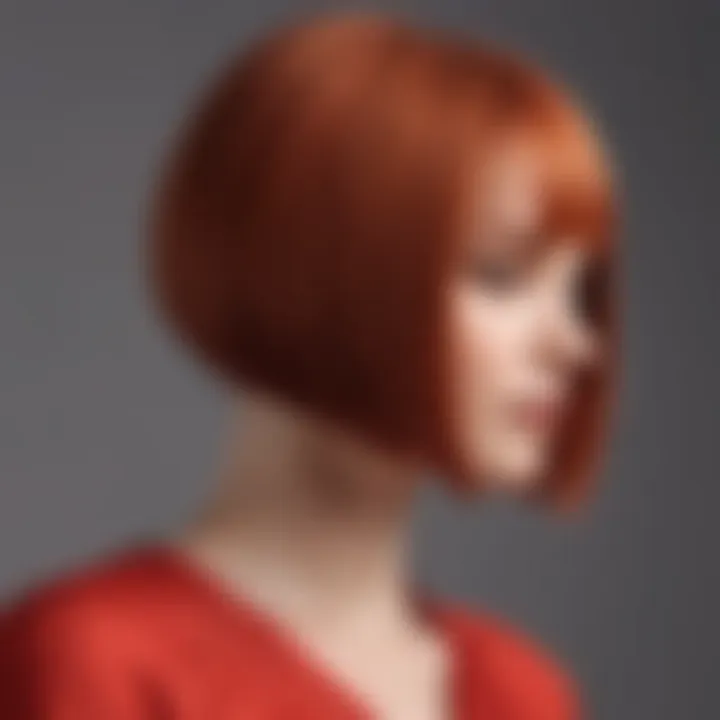 Sleek Wella Red bob cut with a modern twist